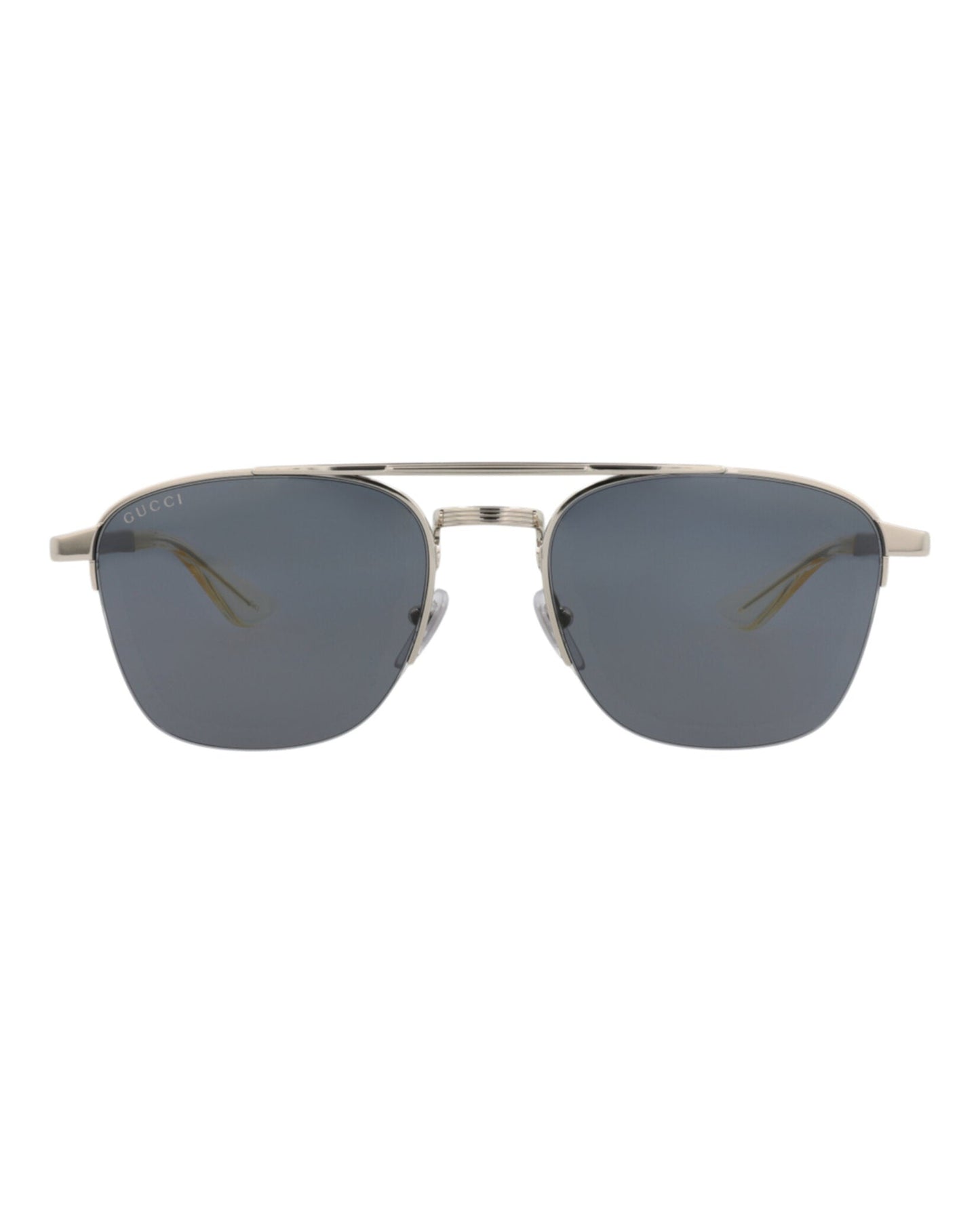 Gucci Mens Aviator Silver Silver Grey Fashion Designer Eyewear