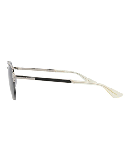 Gucci Mens Aviator Silver Silver Grey Fashion Designer Eyewear