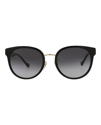 Gucci Womens Round/Oval Black Black Grey Fashion Designer Eyewear