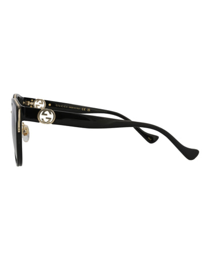 Gucci Womens Round/Oval Black Black Grey Fashion Designer Eyewear