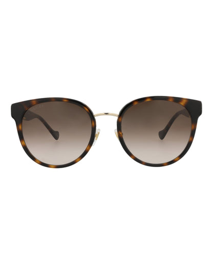 Gucci Womens Round/Oval Havana Havana Brown Fashion Designer Eyewear