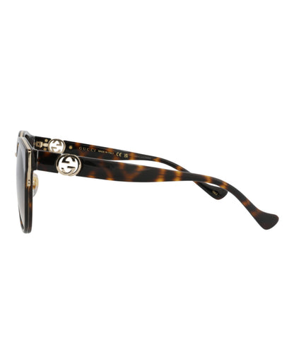 Gucci Womens Round/Oval Havana Havana Brown Fashion Designer Eyewear