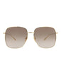 Gucci Womens Square/Rectangle Gold Gold Brown Fashion Designer Eyewear