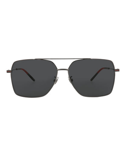 Gucci Mens Aviator Ruthenium Ruthenium Grey Fashion Designer Eyewear