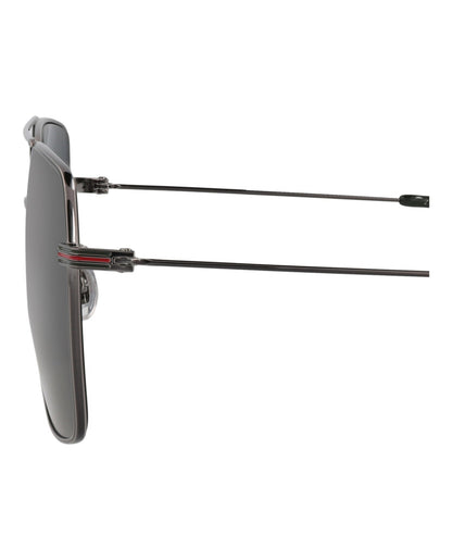 Gucci Mens Aviator Ruthenium Ruthenium Grey Fashion Designer Eyewear