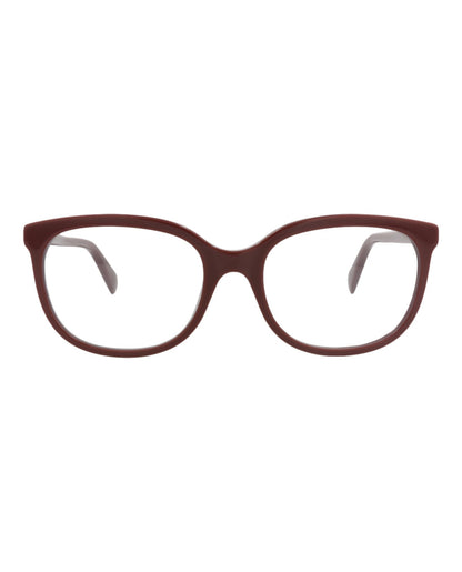 Gucci Womens Square/Rectangle Burgundy Burgundy Transparent Fashion Designer Eyewear