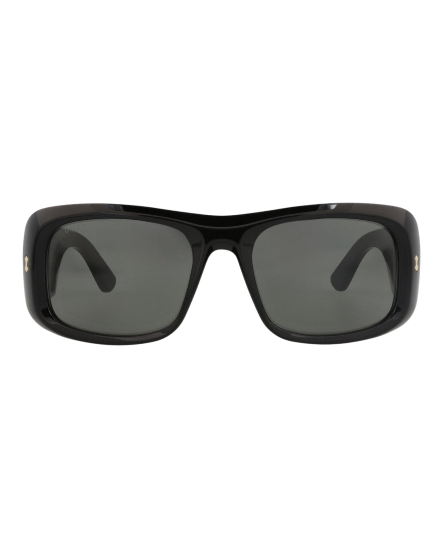 Gucci Mens Square/Rectangle Black Black Grey Fashion Designer Eyewear
