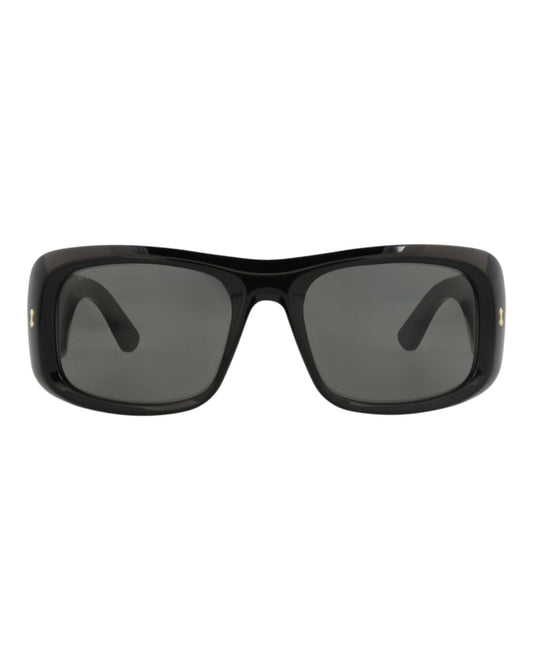 Gucci Mens Square/Rectangle Black Black Grey Fashion Designer Eyewear