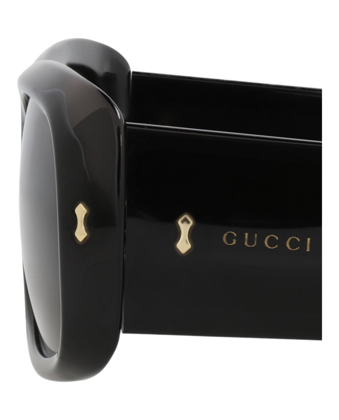 Gucci Mens Square/Rectangle Black Black Grey Fashion Designer Eyewear