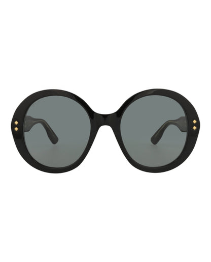 Gucci Womens Round/Oval Black Black Grey Fashion Designer Eyewear