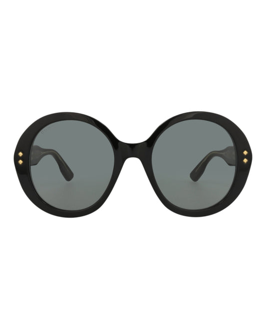 Gucci Womens Round/Oval Black Black Grey Fashion Designer Eyewear
