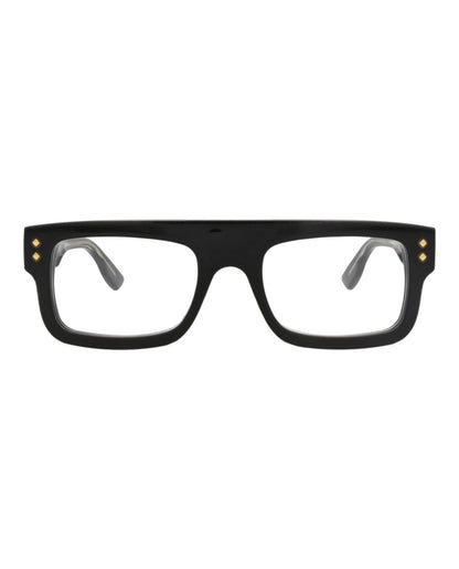 Gucci Mens Square/Rectangle Black Black Transparent Fashion Designer Eyewear