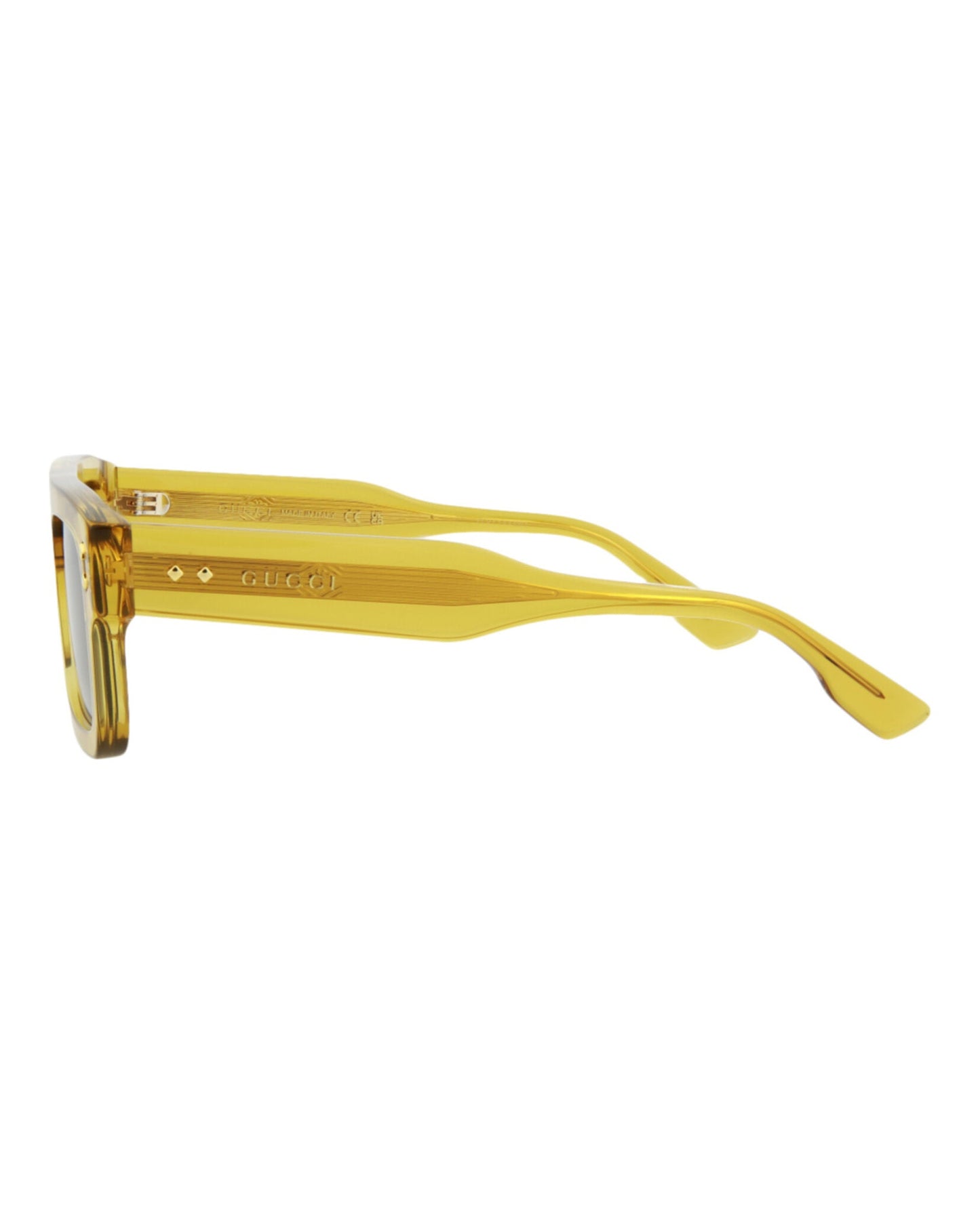 Gucci Mens Square/Rectangle Yellow Yellow Grey Fashion Designer Eyewear