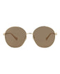 Gucci Womens Round/Oval Gold Gold Brown Fashion Designer Eyewear