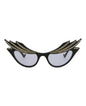 Gucci Womens Cat Eye Black Black Violet Fashion Designer Eyewear Black Black Violet