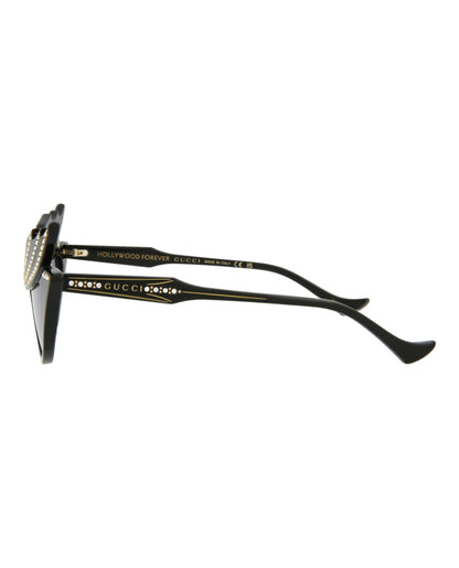 Gucci Womens Cat Eye Black Black Violet Fashion Designer Eyewear