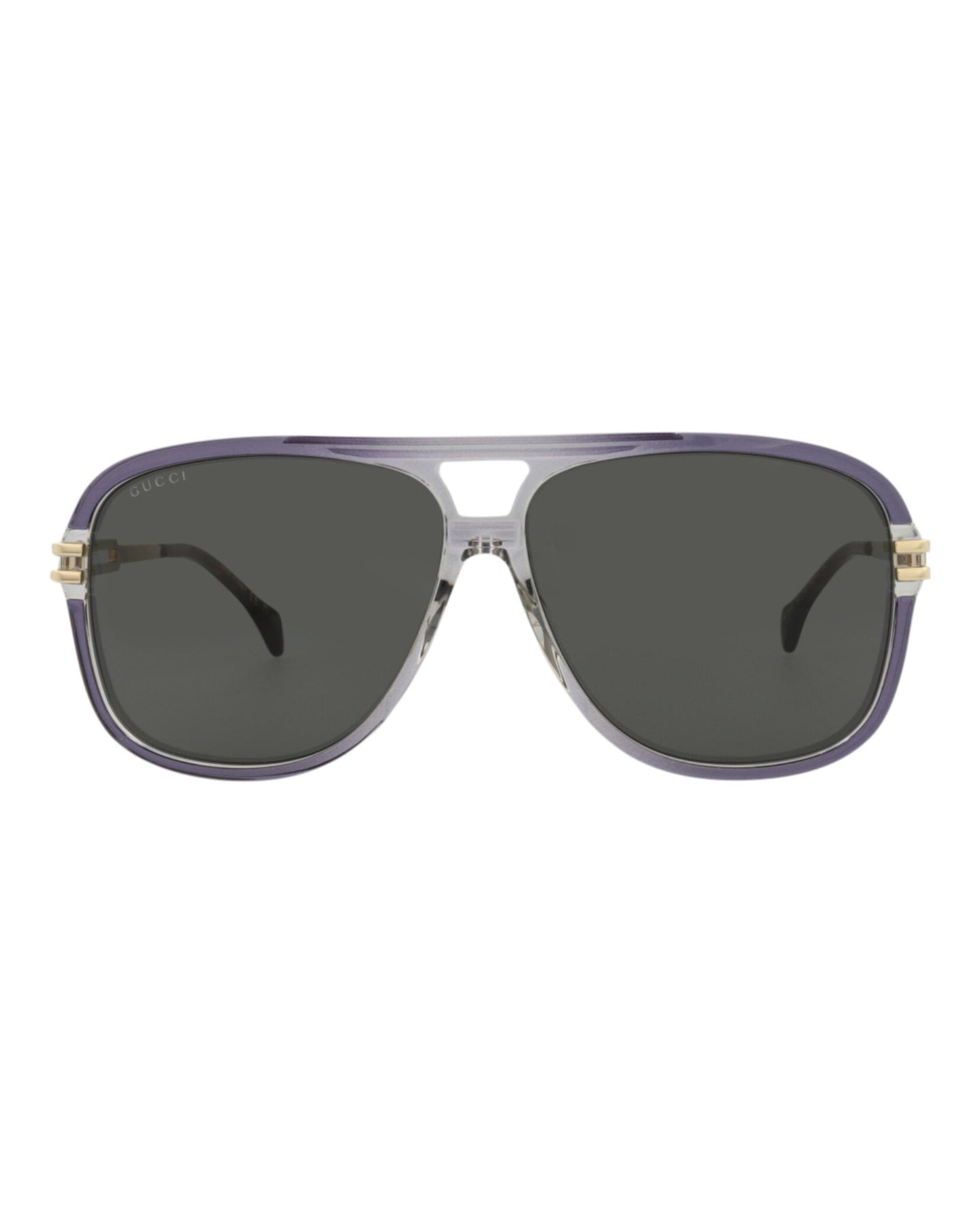 Gucci Mens Aviator Grey Gold Grey Fashion Designer Eyewear