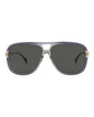 Gucci Mens Aviator Grey Gold Grey Fashion Designer Eyewear