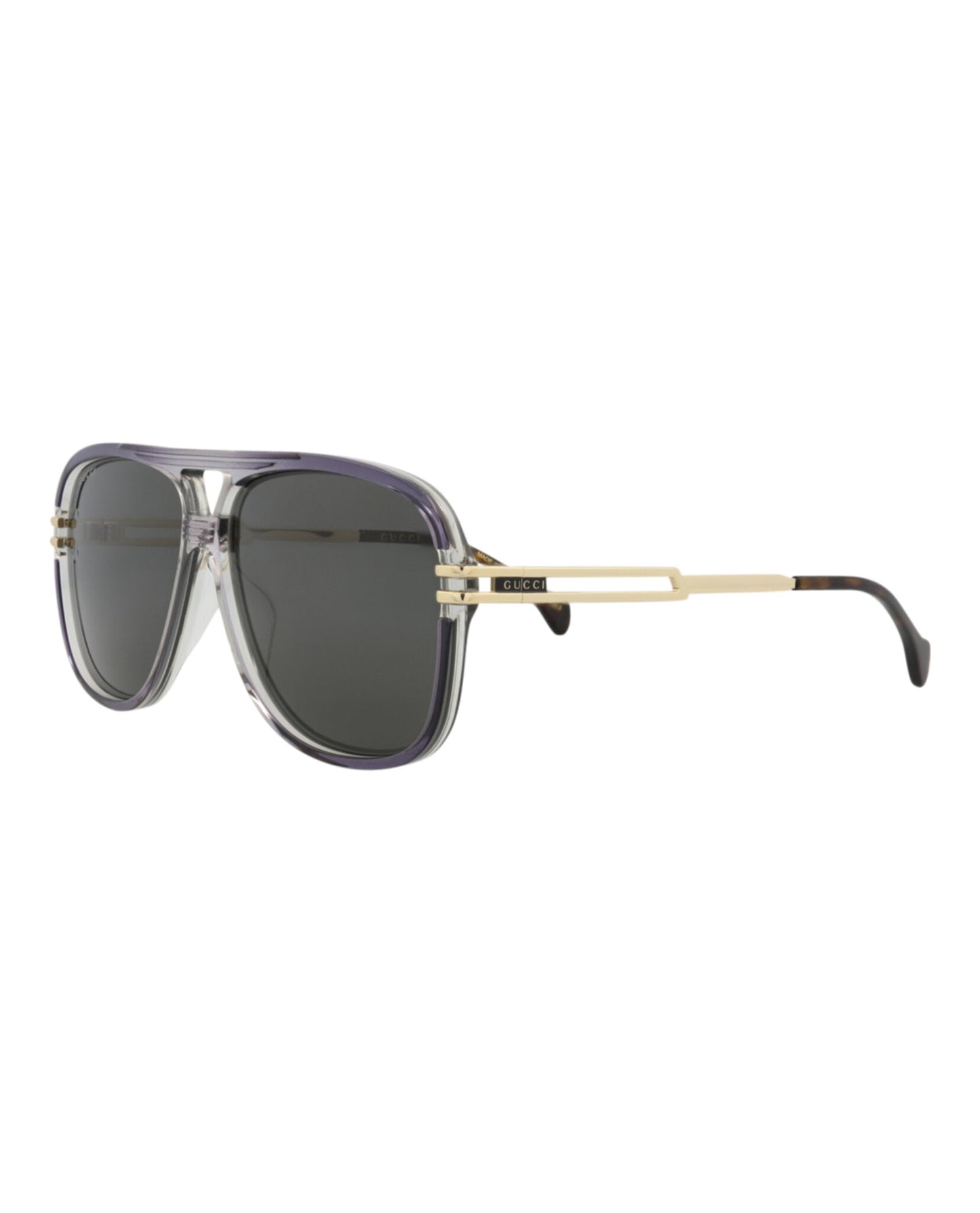 Gucci Mens Aviator Grey Gold Grey Fashion Designer Eyewear