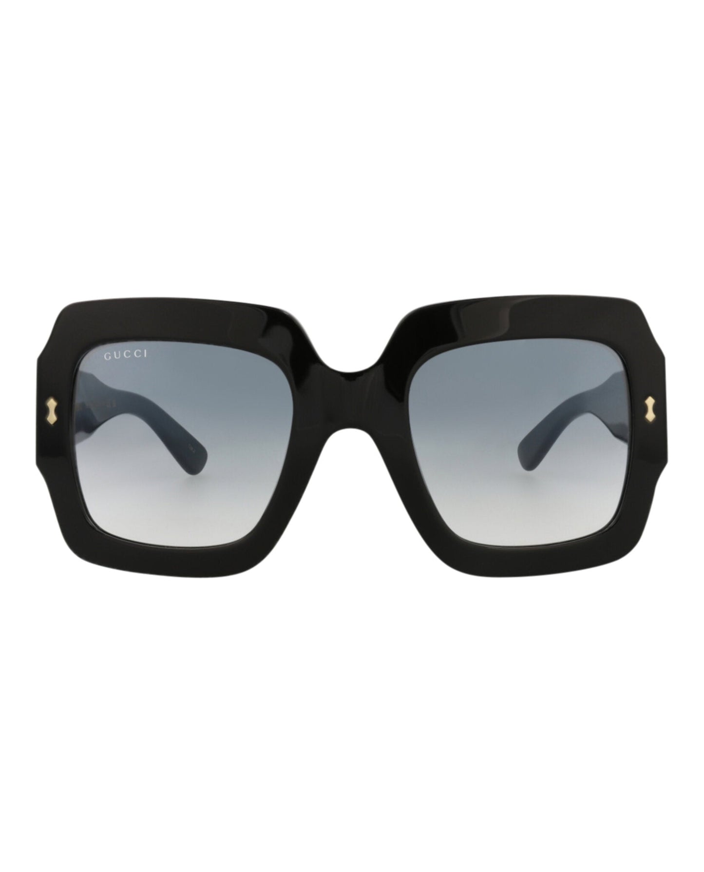Gucci Womens Square/Rectangle Black Black Grey Fashion Designer Eyewear