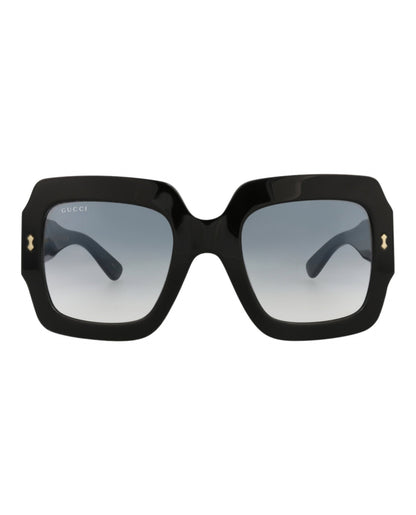 Gucci Womens Square/Rectangle Black Black Grey Fashion Designer Eyewear