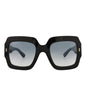 Gucci Womens Square/Rectangle Black Black Grey Fashion Designer Eyewear