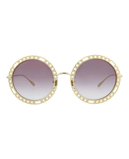 Gucci Womens Round/Oval Gold Gold Violet Fashion Designer Eyewear
