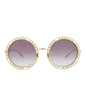 Gucci Womens Round/Oval Gold Gold Violet Fashion Designer Eyewear