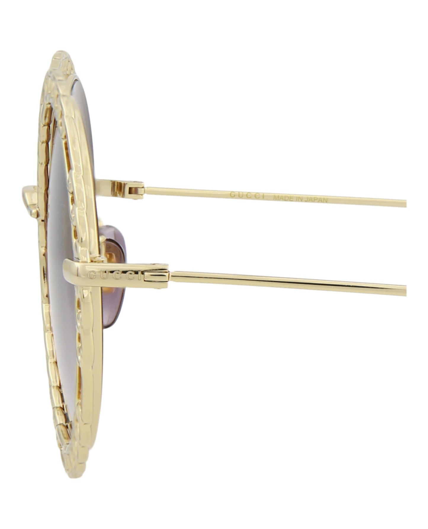 Gucci Womens Round/Oval Gold Gold Violet Fashion Designer Eyewear