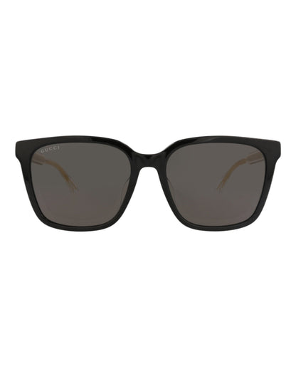 Gucci Unisex Square/Rectangle Black Crystal Grey Fashion Designer Eyewear
