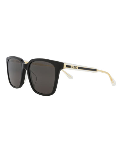 Gucci Unisex Square/Rectangle Black Crystal Grey Fashion Designer Eyewear