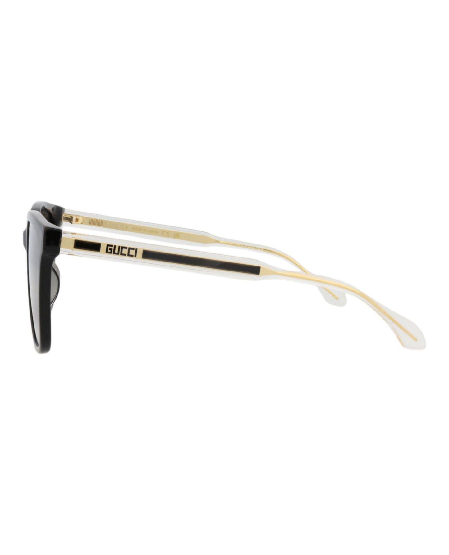 Gucci Unisex Square/Rectangle Black Crystal Grey Fashion Designer Eyewear