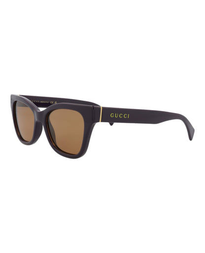 Gucci Womens Cat Eye Violet Violet Brown Fashion Designer Eyewear