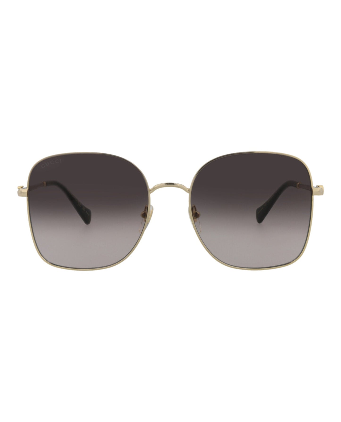 Gucci Womens Square/Rectangle Gold Gold Grey Fashion Designer Eyewear