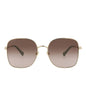 Gucci Womens Square/Rectangle Gold Gold Brown Fashion Designer Eyewear