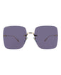 Gucci Womens Square/Rectangle Gold Gold Blue Fashion Designer Eyewear