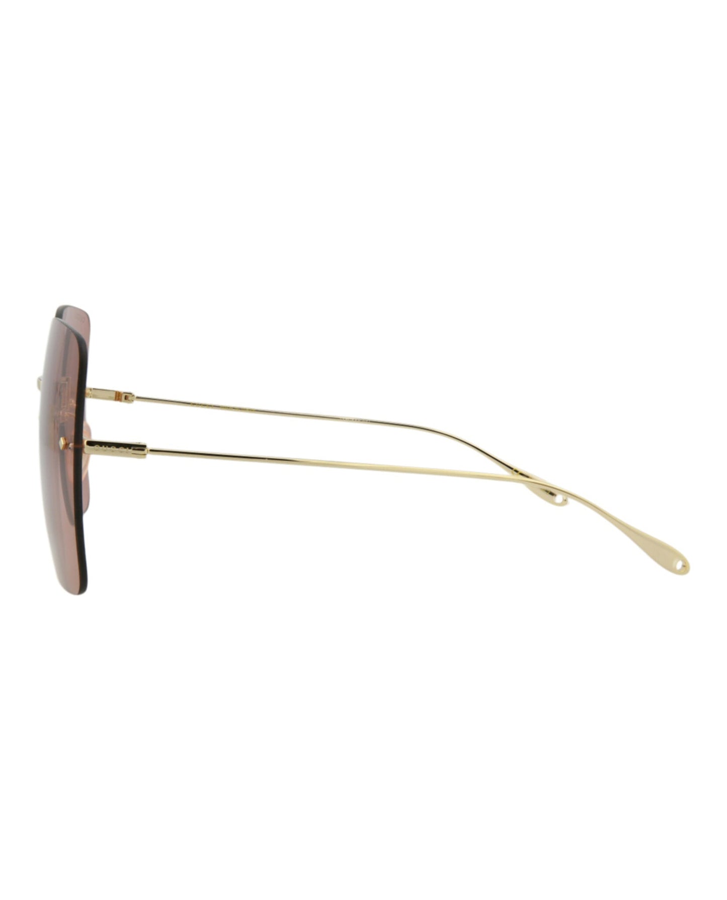 Gucci Womens Square/Rectangle Gold Gold Red Fashion Designer Eyewear