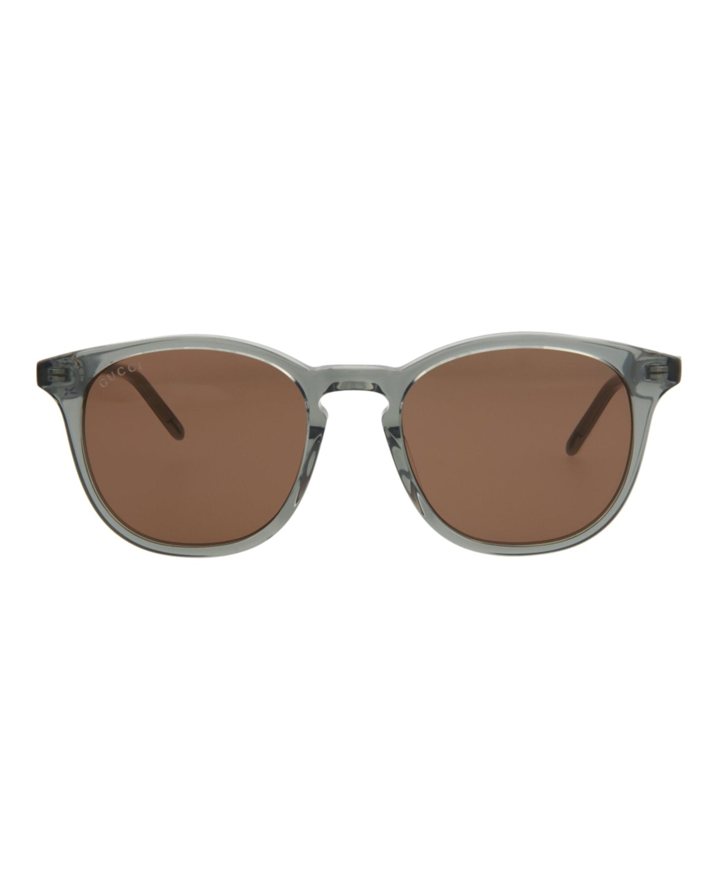 Gucci Mens Round/Oval Grey Grey Brown Fashion Designer Eyewear