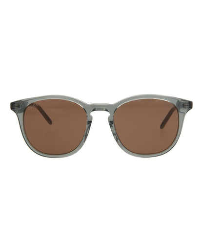 Gucci Mens Round/Oval Grey Grey Brown Fashion Designer Eyewear