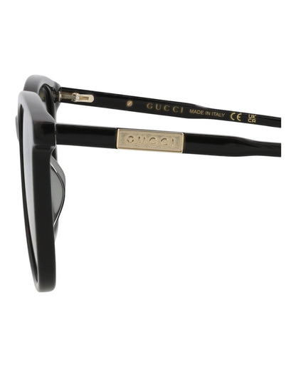 Gucci Mens Round/Oval Black Black Green Fashion Designer Eyewear