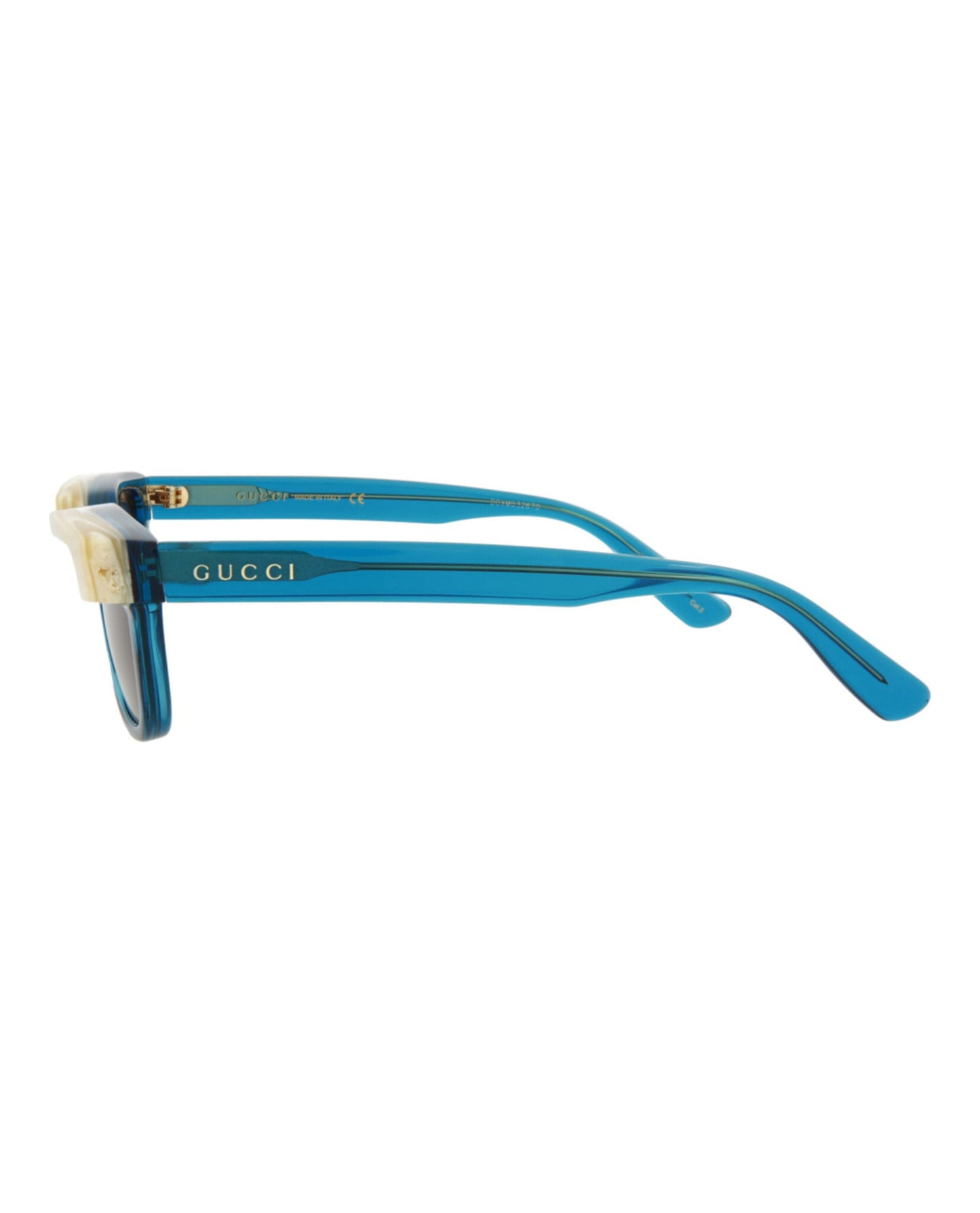 Gucci Mens Square/Rectangle Blue Blue Brown Fashion Designer Eyewear