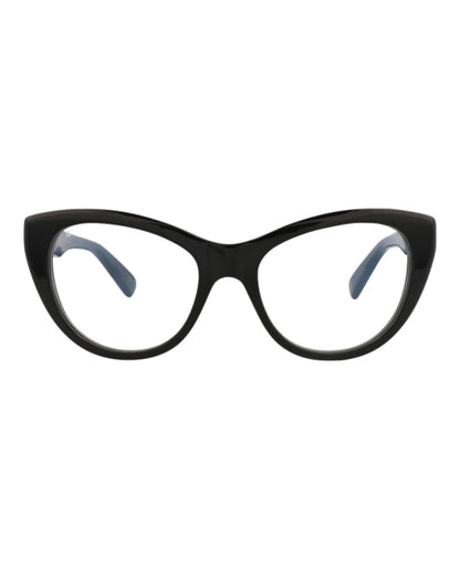 Gucci Womens Cat Eye Black Black Transparent Fashion Designer Eyewear