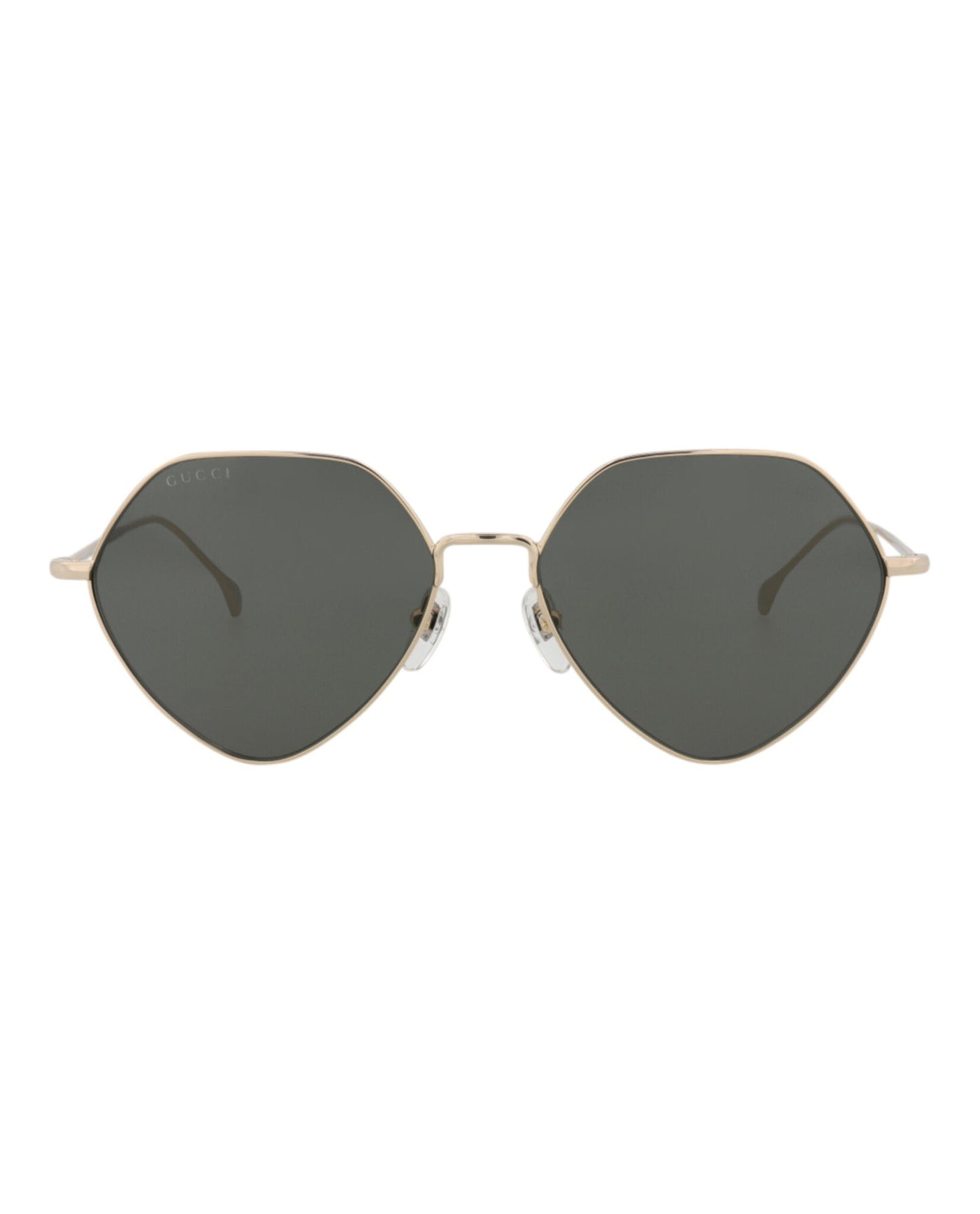 Gucci Womens Square/Rectangle Gold Gold Grey Fashion Designer Eyewear