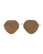 Gucci Womens Square/Rectangle Gold Gold Brown Fashion Designer Eyewear