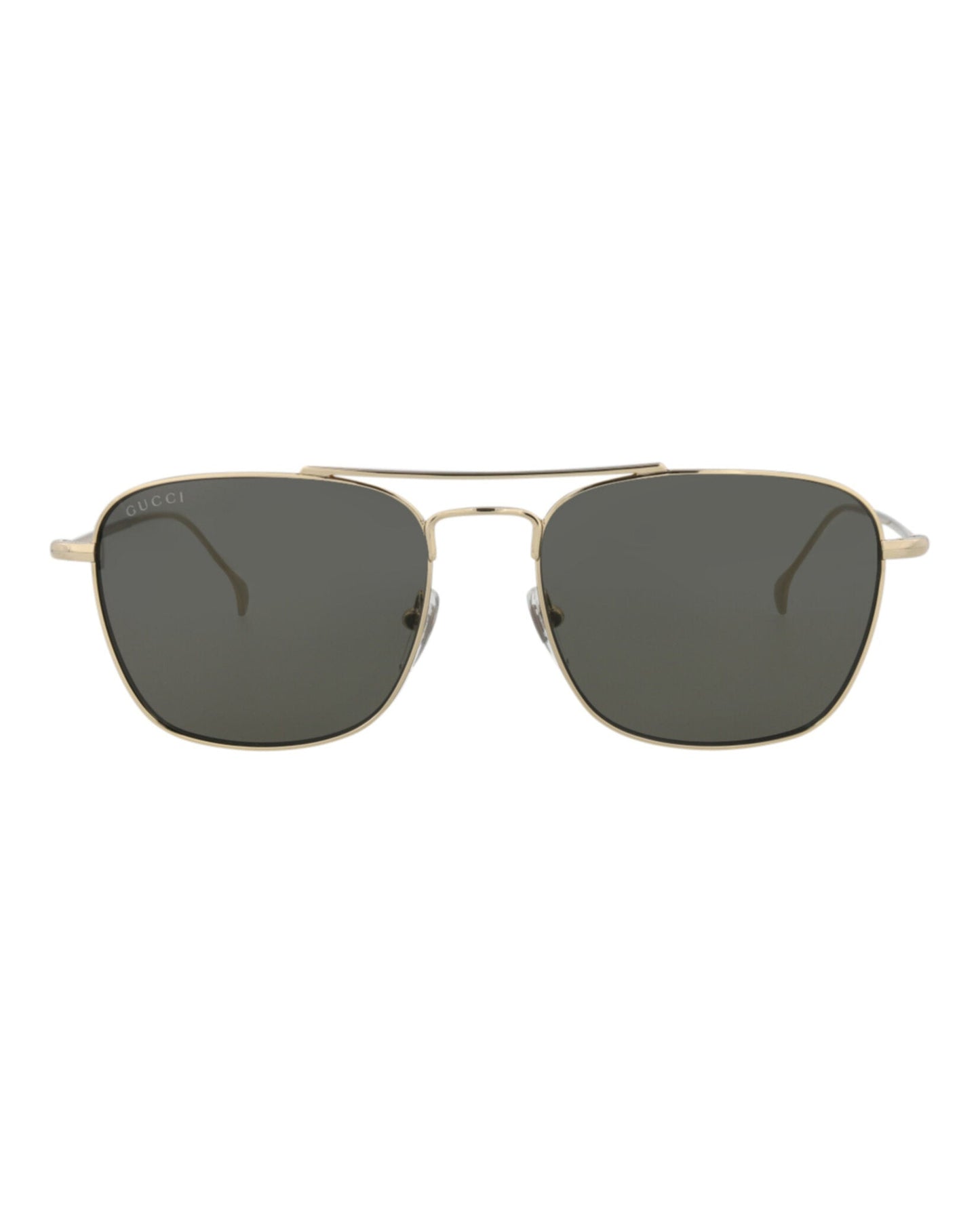 Gucci Mens Square/Rectangle Gold Gold Grey Fashion Designer Eyewear