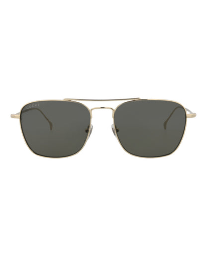 Gucci Mens Square/Rectangle Gold Gold Grey Fashion Designer Eyewear