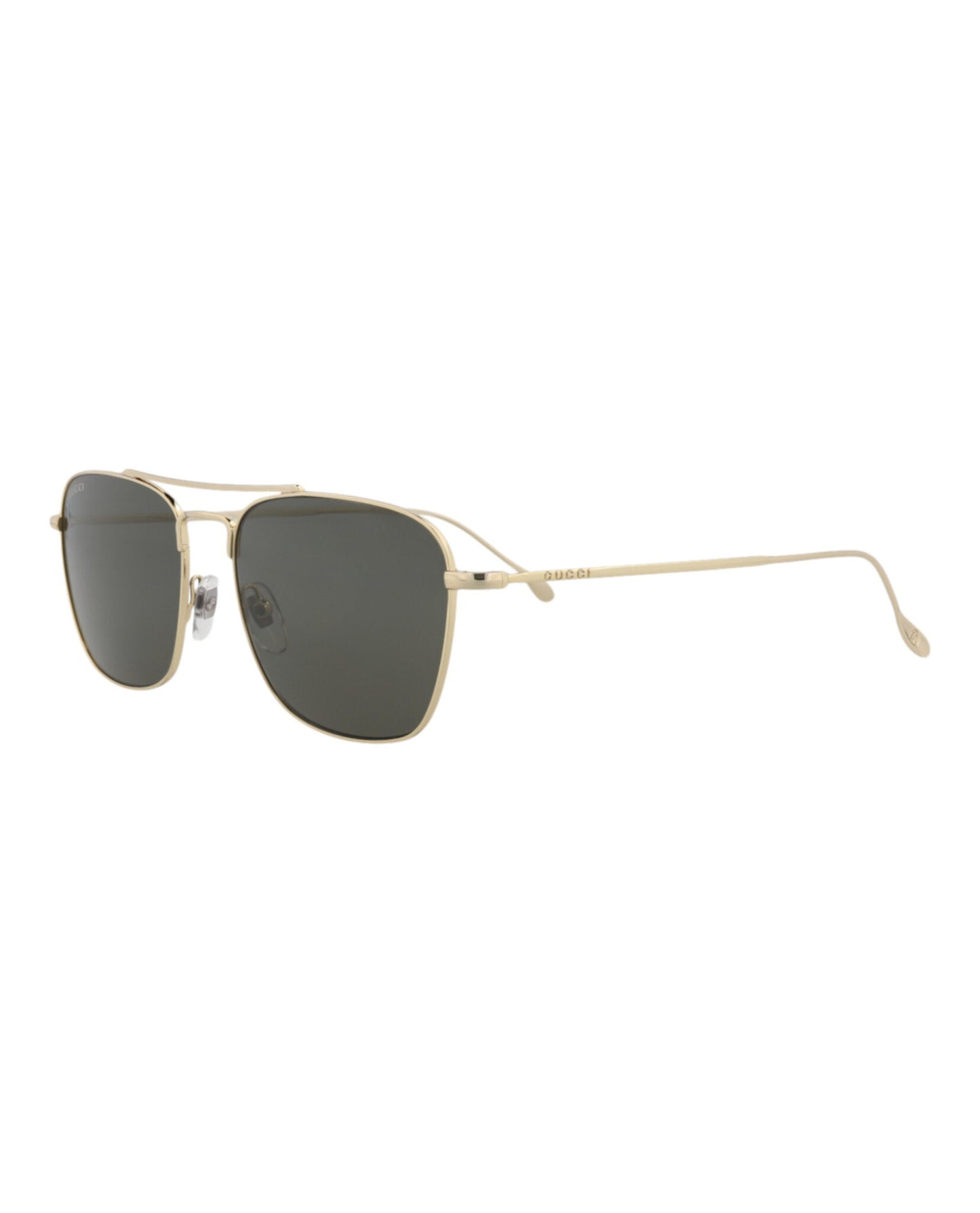 Gucci Mens Square/Rectangle Gold Gold Grey Fashion Designer Eyewear