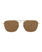 Gucci Mens Square/Rectangle Gold Gold Brown Fashion Designer Eyewear