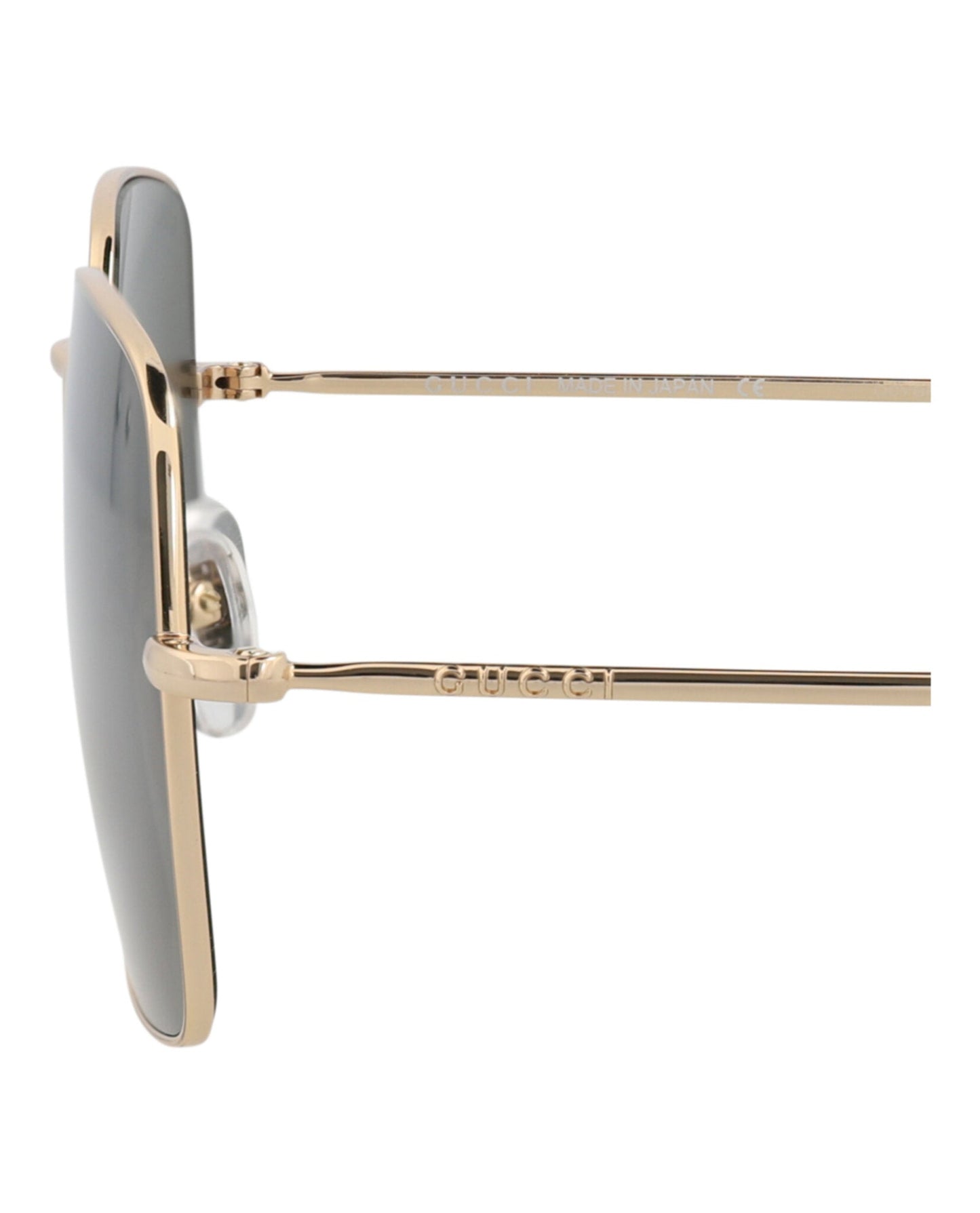 Gucci Mens Square/Rectangle Gold Gold Grey Fashion Designer Eyewear