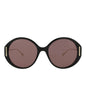 Gucci Womens Round/Oval Black Gold Brown Fashion Designer Eyewear